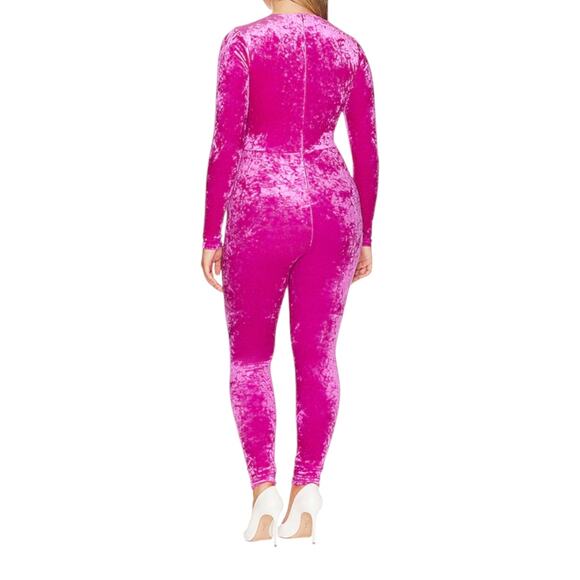 Pink Velvet Jumpsuit - Picture 4 of 13
